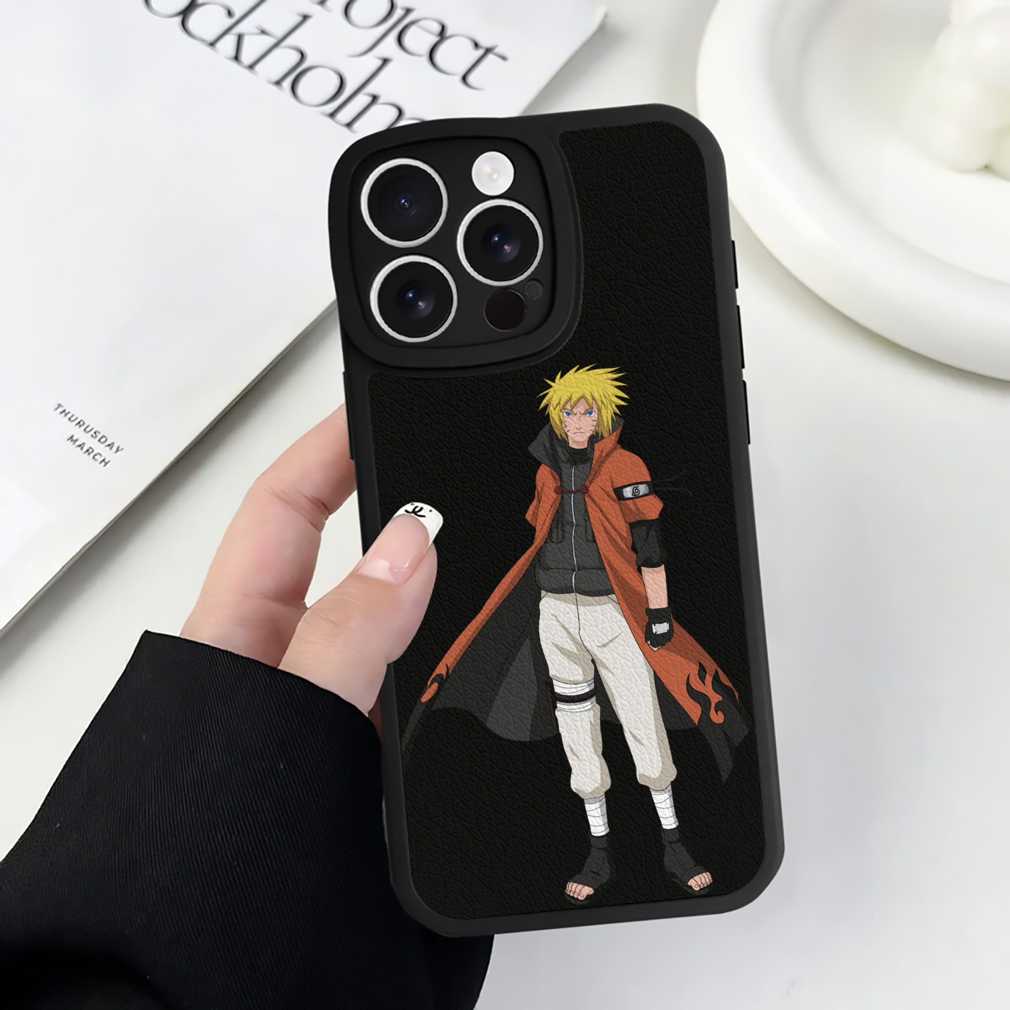 （画像用） NARUTO -ナルト- うずまき ナルト Uzumaki Naruto 【iPhone 16シリーズ対応】シリコンスマホケース（レザー調） 材質：シリコン